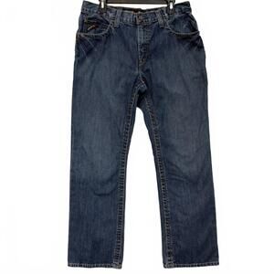 Ariat FR Jeans Mens 33X32 Blue M4 Relaxed Bootcut Cowboy Workwear Flame Resistan